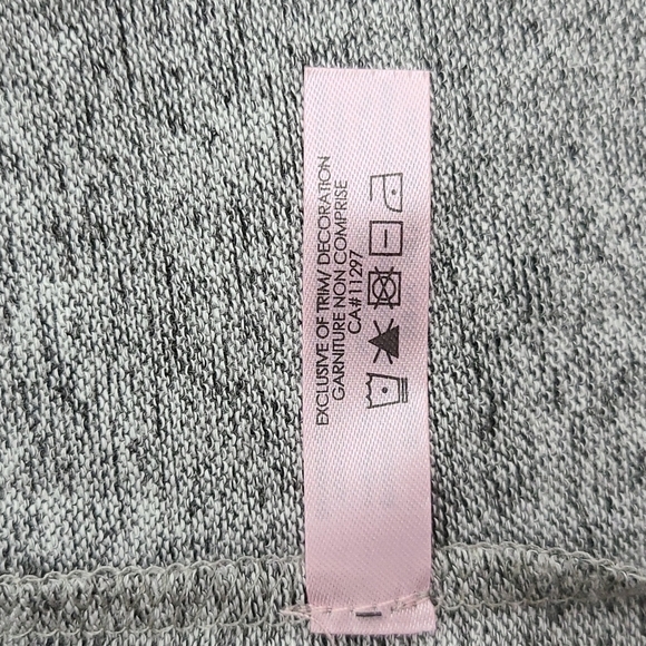 La Vie en Rose Open Front Hooded Cardigan Heathered Grey Pin Pockets Size XS / S - Picture 11 of 14